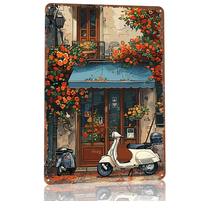 Vintage Scooter Shop Poster Cu - Retro Gaming Shops 评论和价格