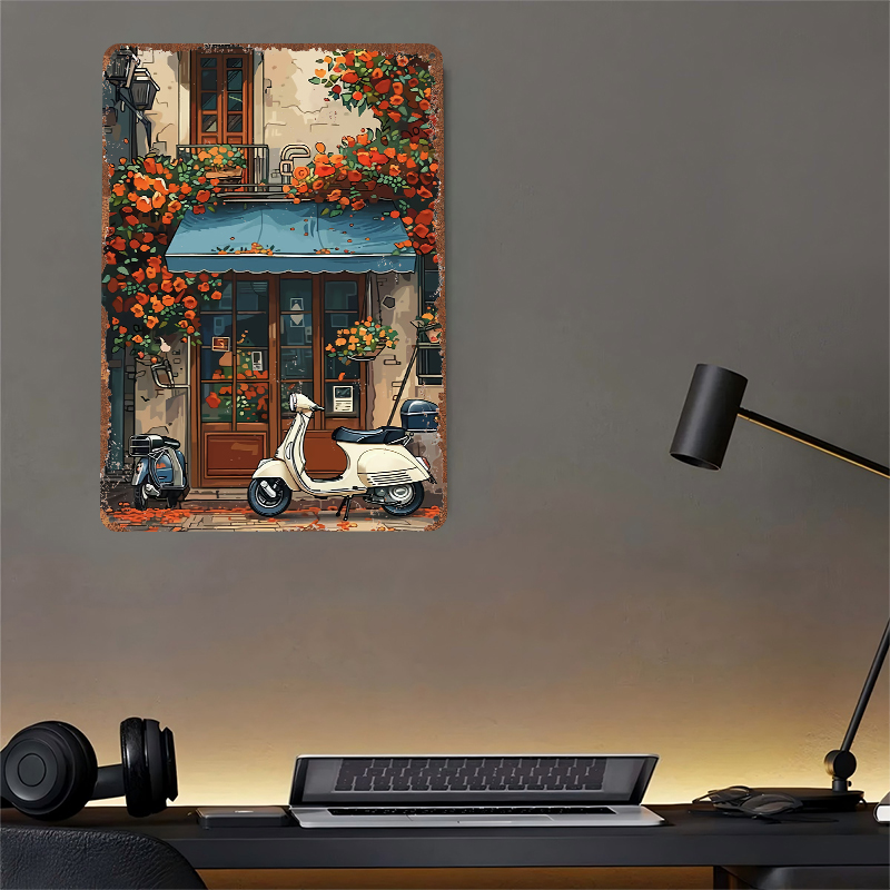 Vintage Scooter Shop Poster Cu - Retro Gaming Shops 评论和价格