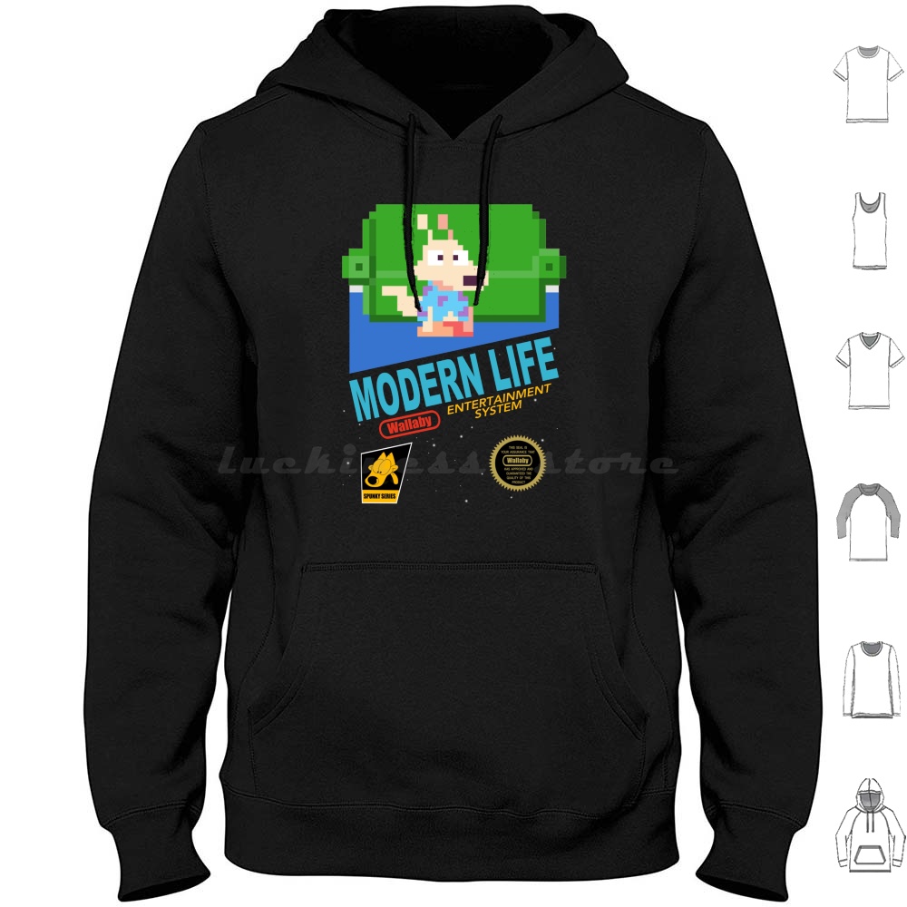 Modern Life Hoodies Long Sleev - Retro Gaming Life 评论和价格