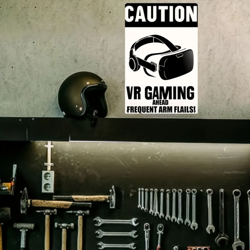 1PC Caution VR Gaming Metal Ti - Retro Gaming Vr 评论和价格