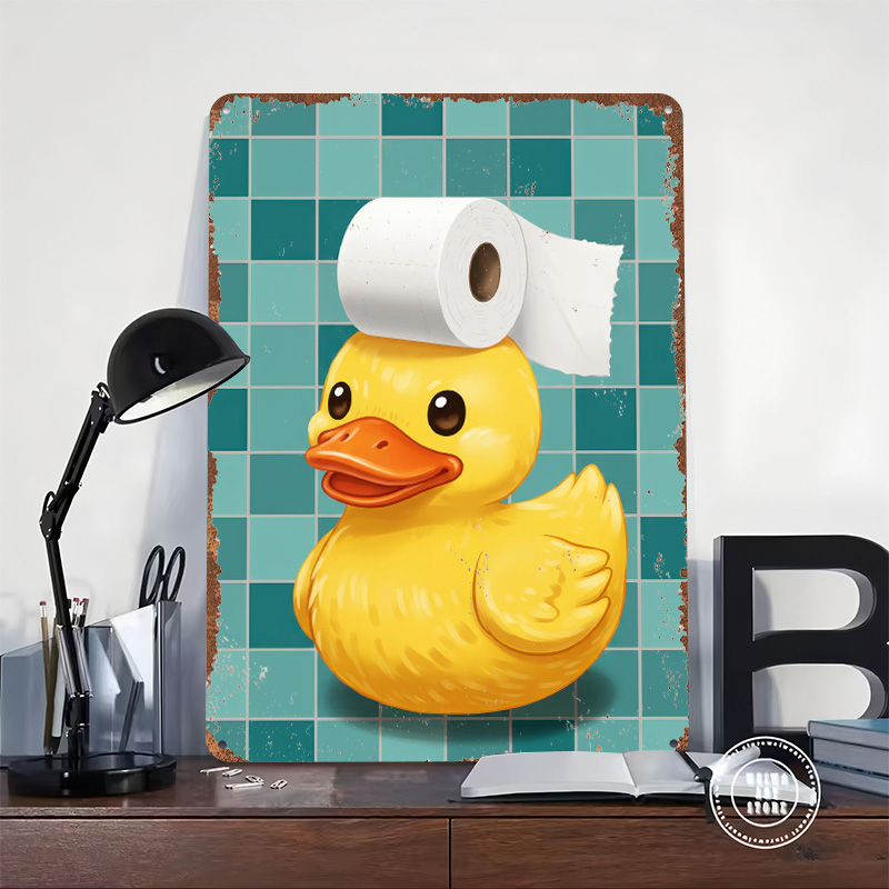 Duck With Toilet Paper Hat Pri - Retro Gaming Wallpaper 评论和价格