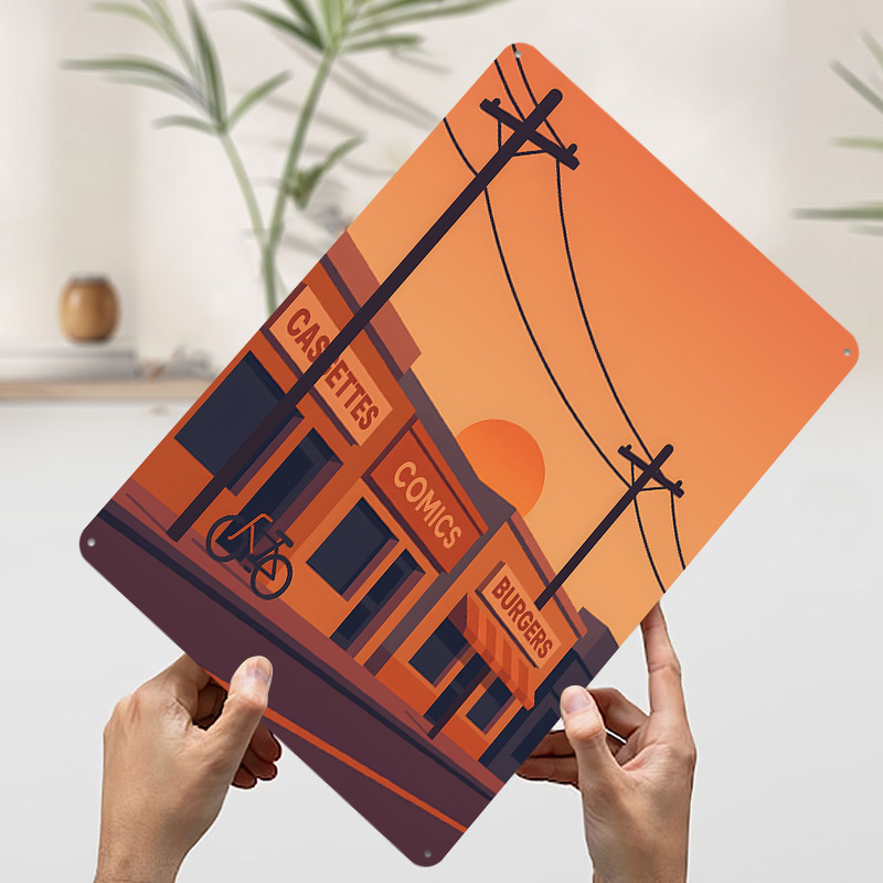 Sunset Street With Shops and B - Retro Gaming Shops 评论和价格