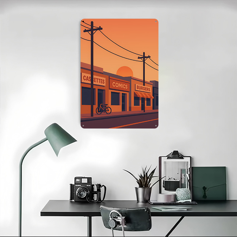 Sunset Street With Shops and B - Retro Gaming Shops 评论和价格