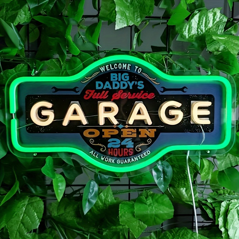 Retro Garage LED Neon Sign UV  - Retro Gaming Usb 评论和价格