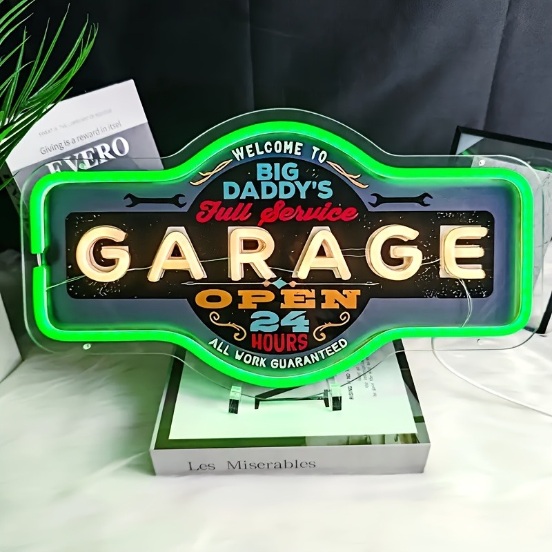 Retro Garage LED Neon Sign UV  - Retro Gaming Usb 评论和价格
