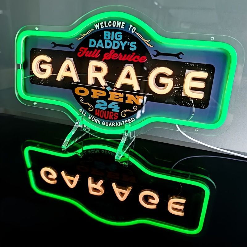Retro Garage LED Neon Sign UV  - Retro Gaming Usb 评论和价格