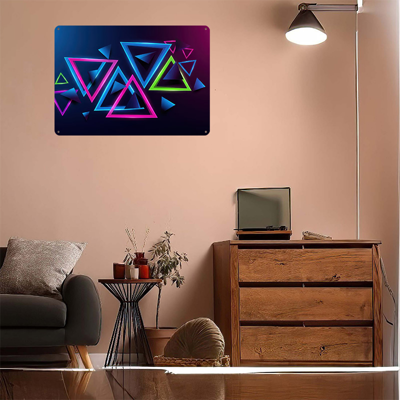 Neon Triangles Abstract Backgr - Background Retro Gaming 评论和价格