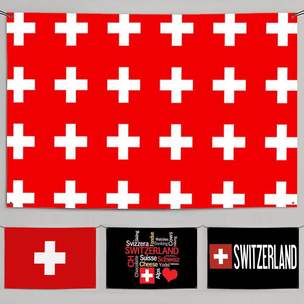 1PC Famous Switzerland Flags R - Retro Gaming Banner 评论和价格