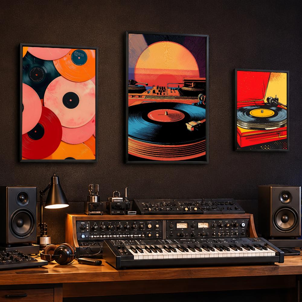 Retro Colorful Record Player P - Retro Gaming Wallpaper 评论和价格