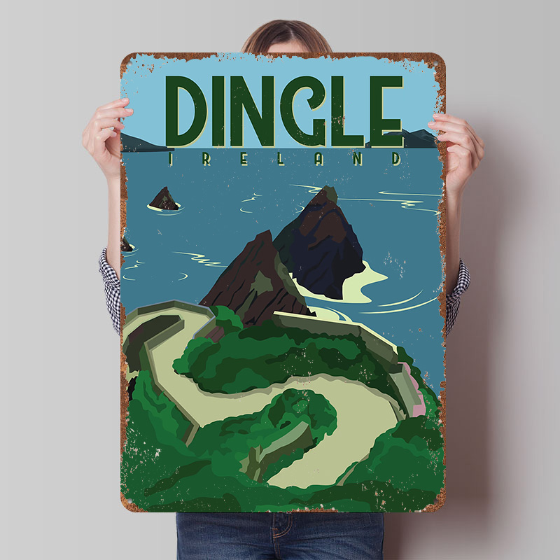 Dingle Ireland Travel Printed  - Retro Gaming Ireland 评论和价格
