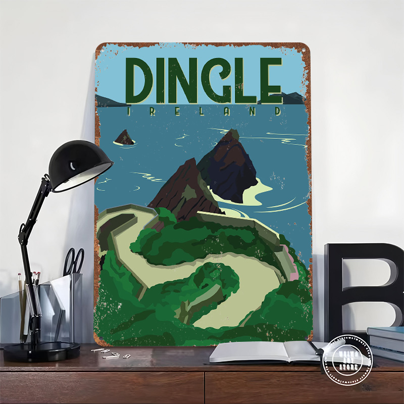 Dingle Ireland Travel Printed  - Retro Gaming Ireland 评论和价格