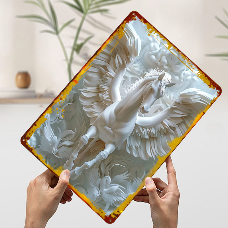 Paper Pegasus White Horse Wing - Retro Gaming Wallpaper 评论和价格