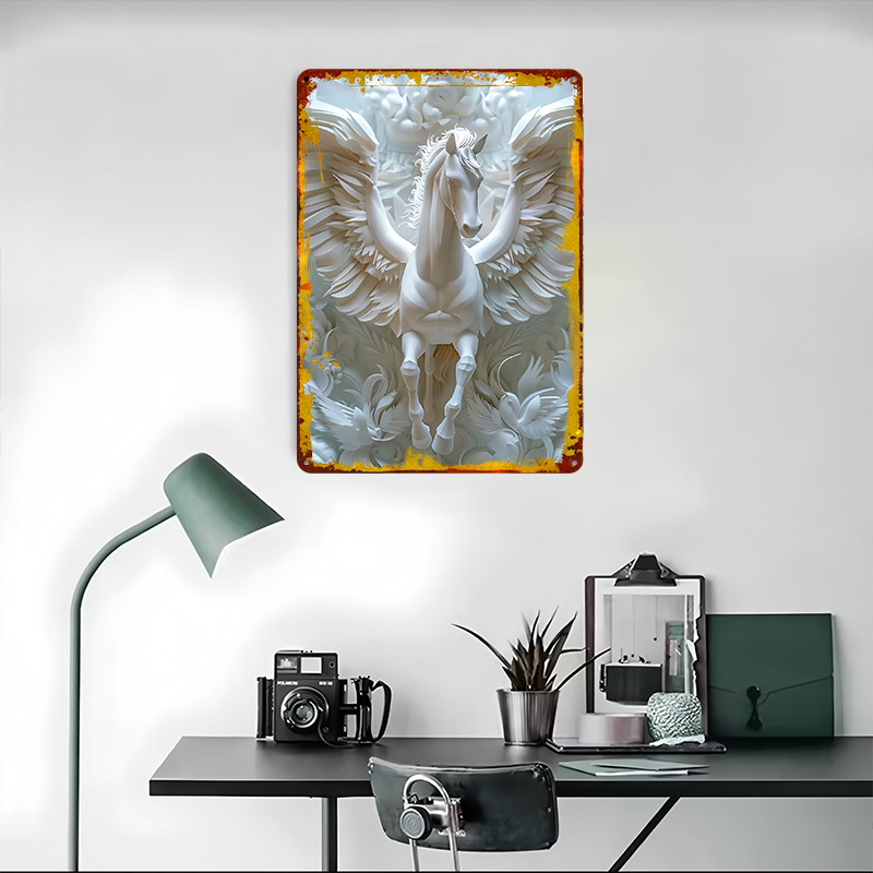 Paper Pegasus White Horse Wing - Retro Gaming Wallpaper 评论和价格