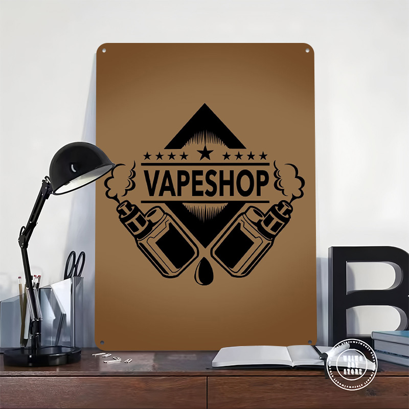 Vape Shop Logo Tinplate Poster - Retro Gaming Shops 评论和价格