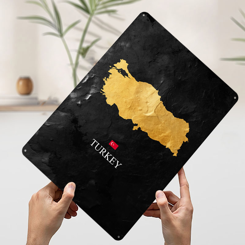 Golden Turkey Map on Black Bac - Background Retro Gaming 评论和价格