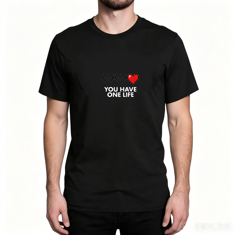 Have One Life Pixel Hearts T-S - Retro Gaming Life 评论和价格