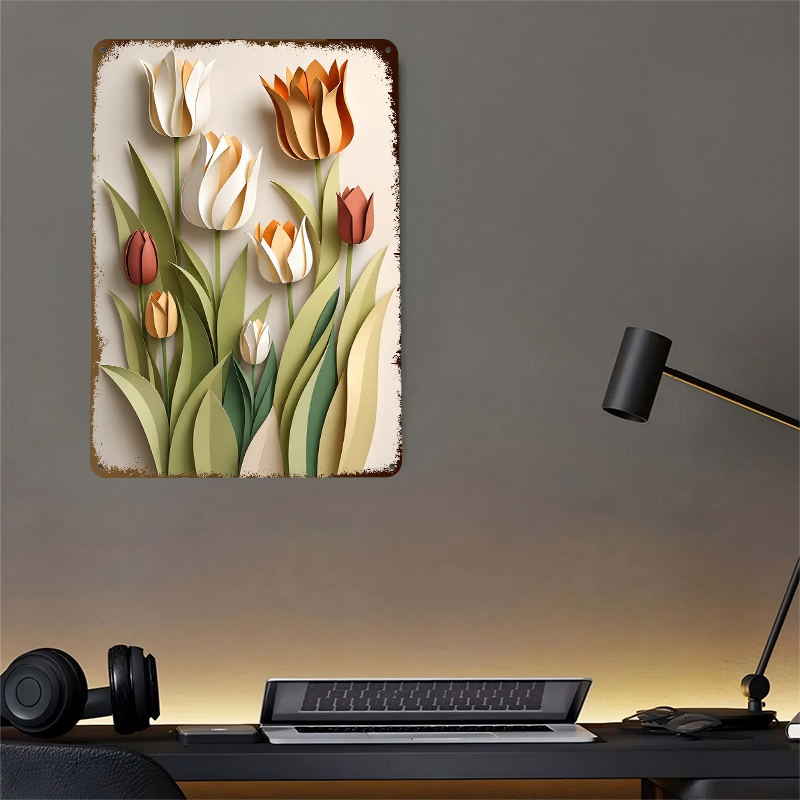 Paper Cutout Tulips Flowers Pr - Retro Gaming Wallpaper 评论和价格