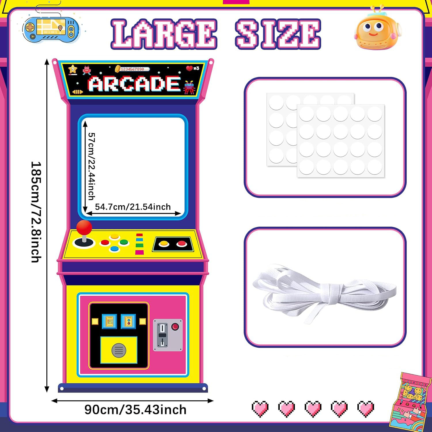 Fabric Arcade Game Photo Backg - Background Retro Gaming 评论和价格
