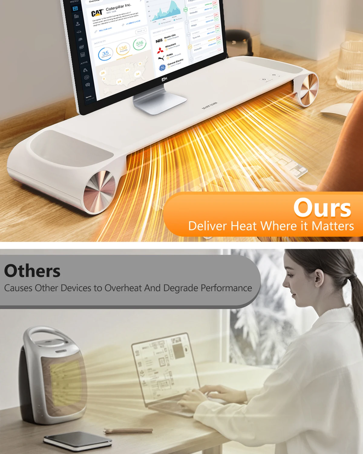 Eary 330W Desktop Space Heater - Crt Monitor Stand 评论和价格
