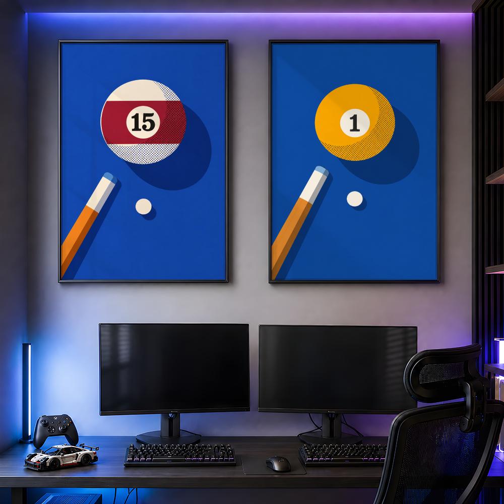 Retro Billiard Balls Pop Art G - Retro Gaming Life 评论和价格
