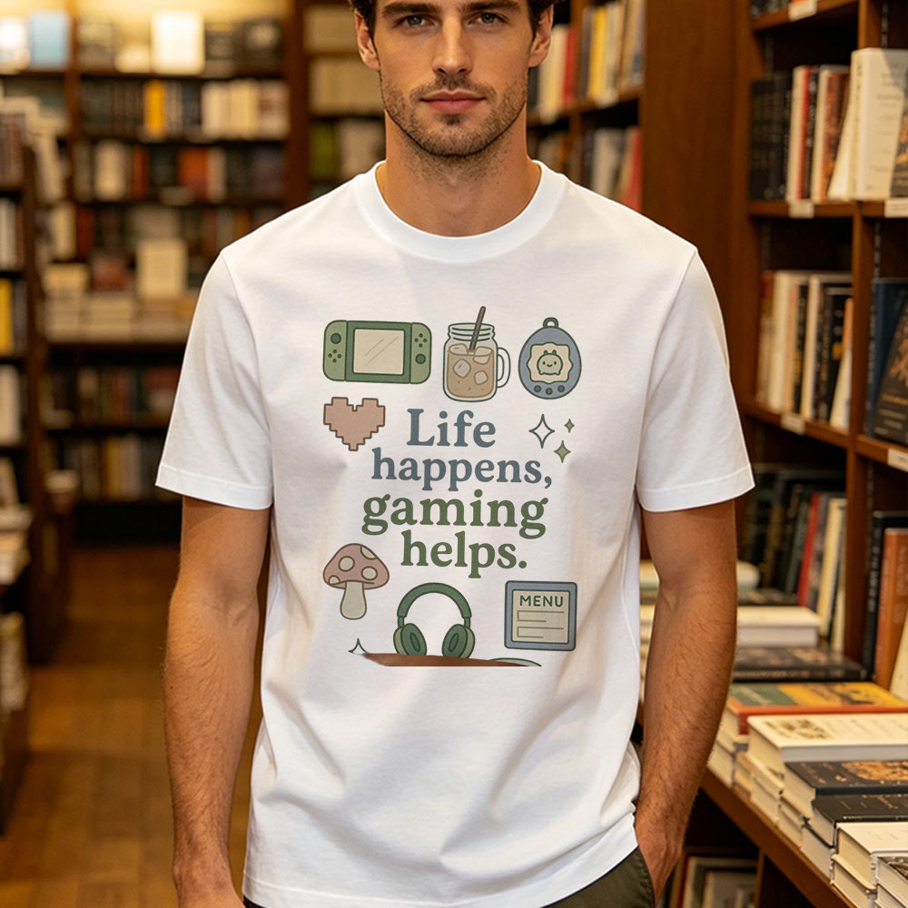 Life Happens Gaming Helps Cute - Retro Gaming Life 评论和价格