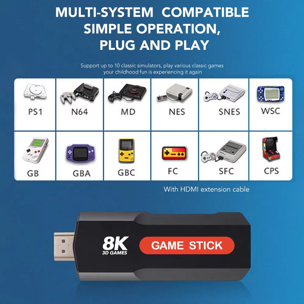 X2 Game Stick HD 4K 8K 3D Cons - Retro Gaming Usb 评论和价格
