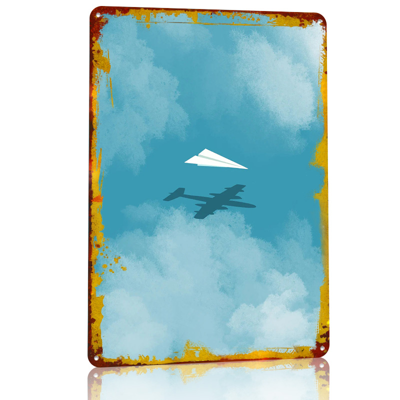 Paper Plane Printed Poster Cus - Retro Gaming Wallpaper 评论和价格