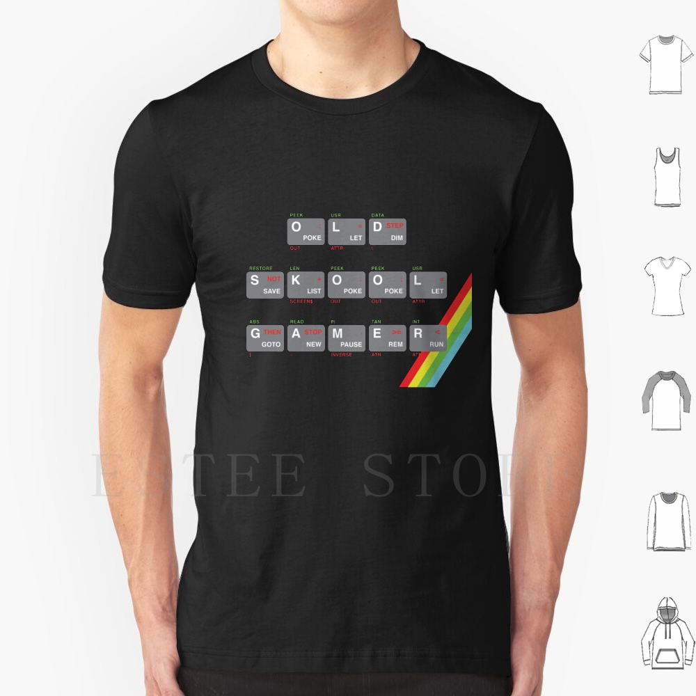Old Skool Gamer T Shirt Cotton - Retro Gaming Zx Spectrum 评论和价格