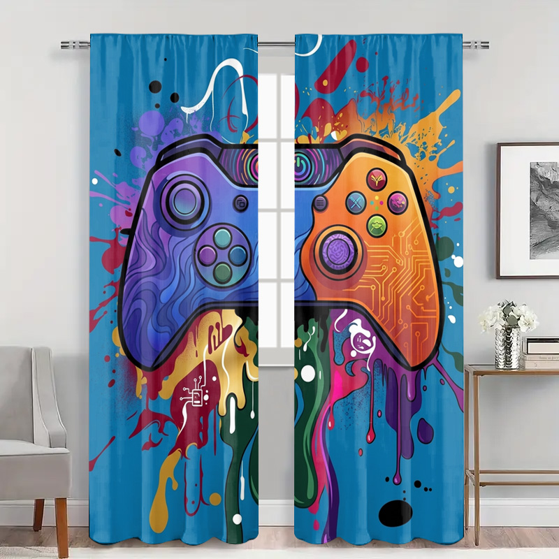 Retro Gaming Curtain Video Gam - Background Retro Gaming 评论和价格