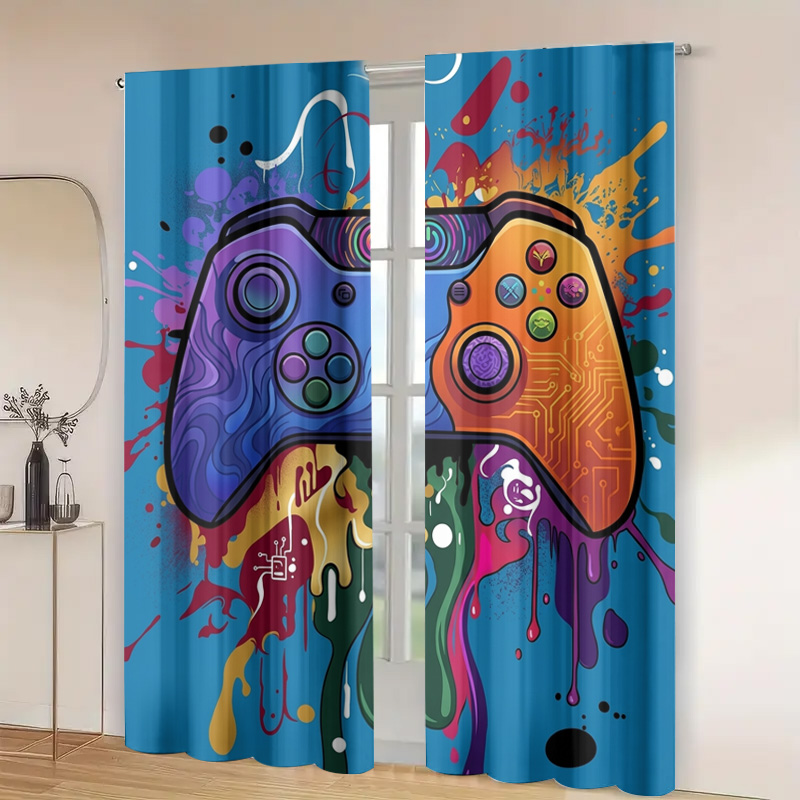 Retro Gaming Curtain Video Gam - Background Retro Gaming 评论和价格