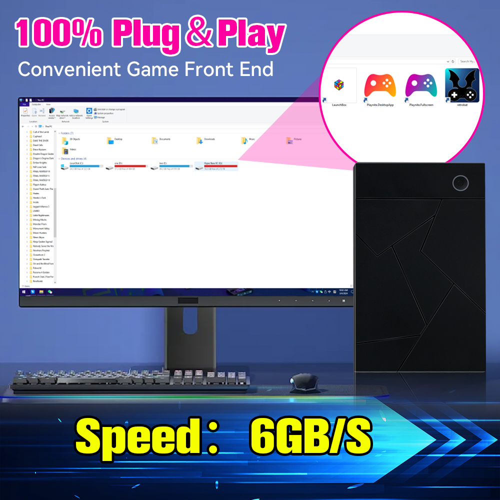 3TB Gaming HDD Retro Emulation - Retro Gaming Emulator Pc 评论和价格